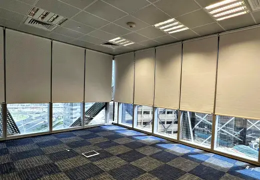Stylish blackout blinds in a Dubai conference room