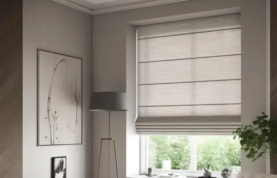 Roman blinds in Dubai for bedroom window