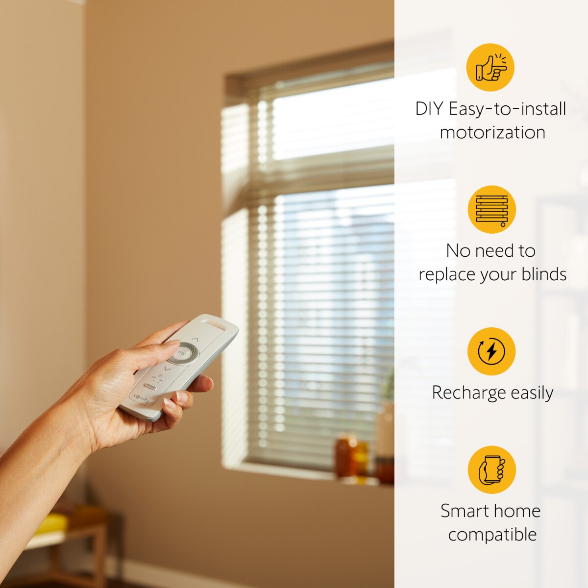 Somfy motorized blinds system